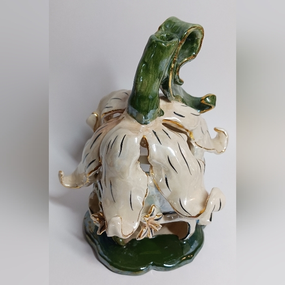 Blue Sky Fairy Lily Blossom Flower House Tealight Candle Holder 7" - Picture 2 of 6